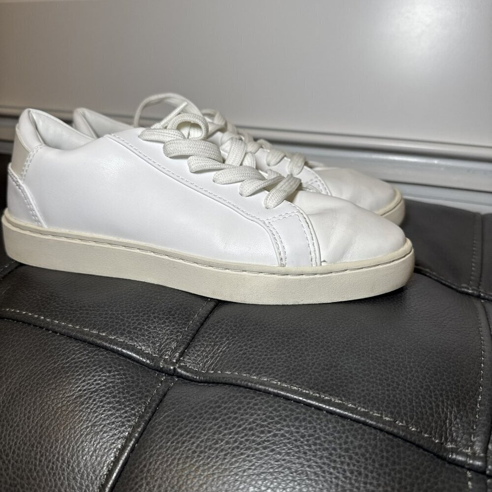 Thousand Fell Lace Up Vegan Leather Sneakers, Women's 7 (White/grey) - Picture 3 of 7